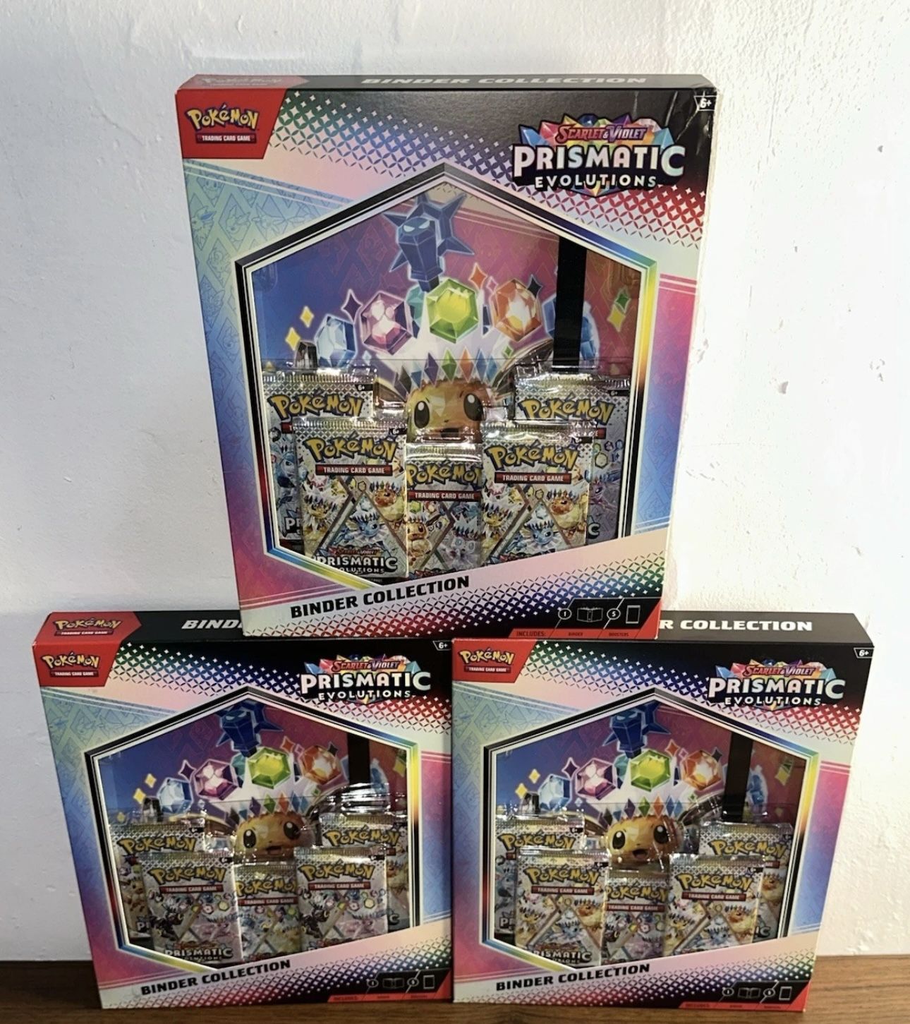 Pokemon Prismatic Evolutions Binder Collection Box Lot Of 3 New Sealed