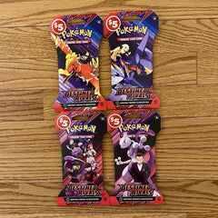 4 Pokemon Destined Rivals Sleeved Booster Packs FULL ART SET NEW & SEALED