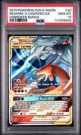Reshiram & Charizard GX 20/214 Unbroken Bonds - 2019 Pokemon - PSA 10