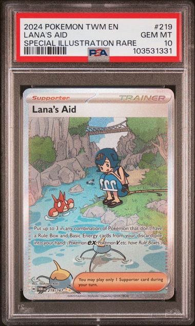 Lana's Aid #219 - Special Illustration Rare - Twilight Masquerade - 2024 Pokemon - PSA 10