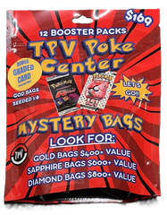 Pokemon $169 Mystery Bag by TPV Poke - Includes 12 PACKS Plus 1 Graded Slab
