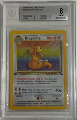 Dragonite 4/62 1st Edition - Fossil - 1999 Pokemon - BGS 8