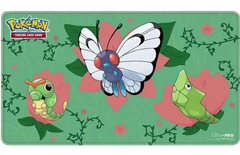 Caterpie Evolutions Stitched Playmat for the Pokemon Trading Card Game