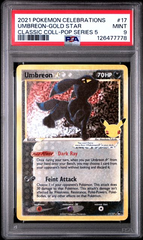 Umbreon-Gold Star 17/17 - Celebrations - 2021 Pokemon - PSA 9