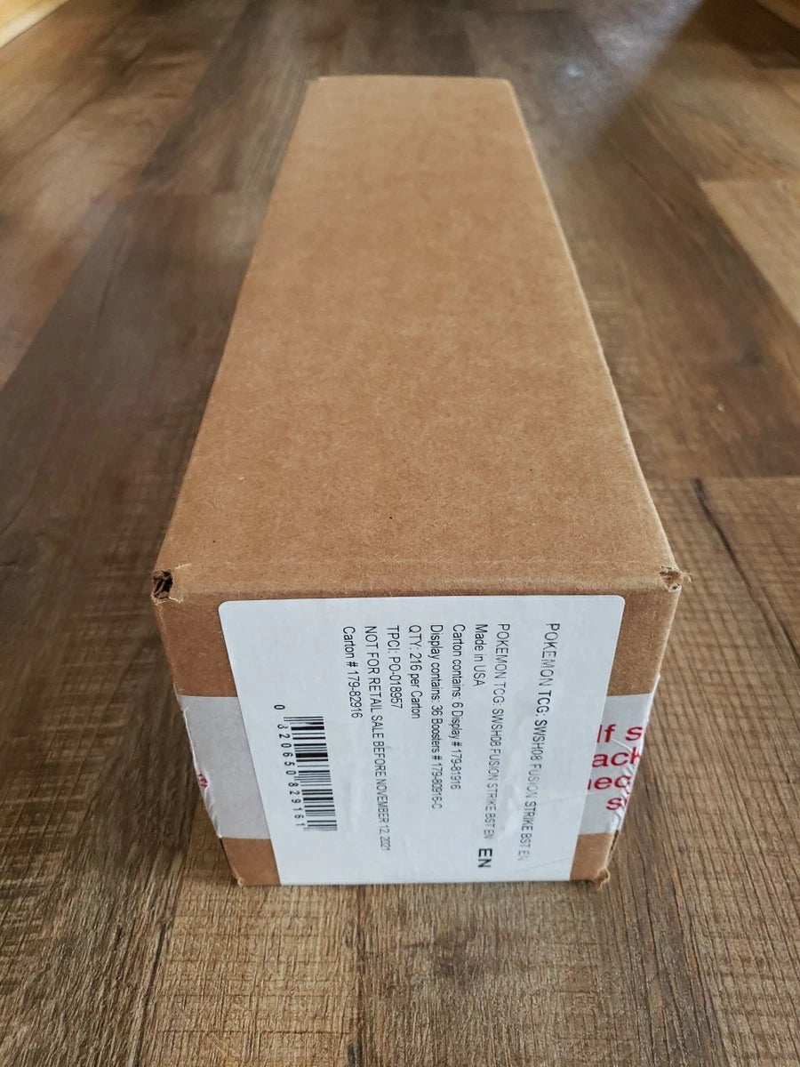 Pokémon Sword & Shield Fusion Strike Sealed Booster Box Case lst Print