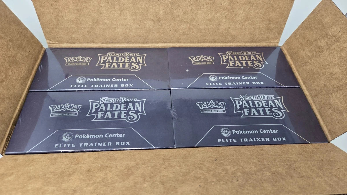 Pokemon Paldean Fates Pokemon Center (PC) ETB Unsealed Case (4x PC ETB)