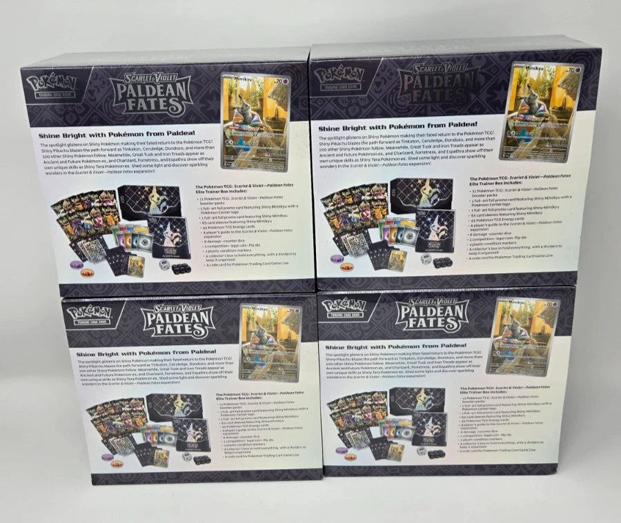 Pokemon Paldean Fates Pokemon Center (PC) ETB Unsealed Case (4x PC ETB)