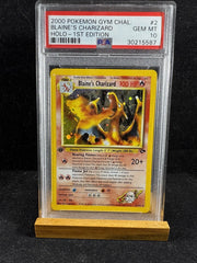 Pokemon Blaine's Charizard Gym Challenge 1st Edition Holo #2 PSA 10 Gem Mint