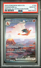 PSA 10 GEM MINT Charizard Ex Special llustration Rare 199/165 SV Pokemon 151 EN