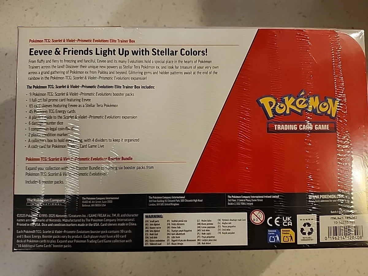 Pokemon TCG Prismatic Evolutions ETB with Booster Bundle Costco 2-Pack Sealed