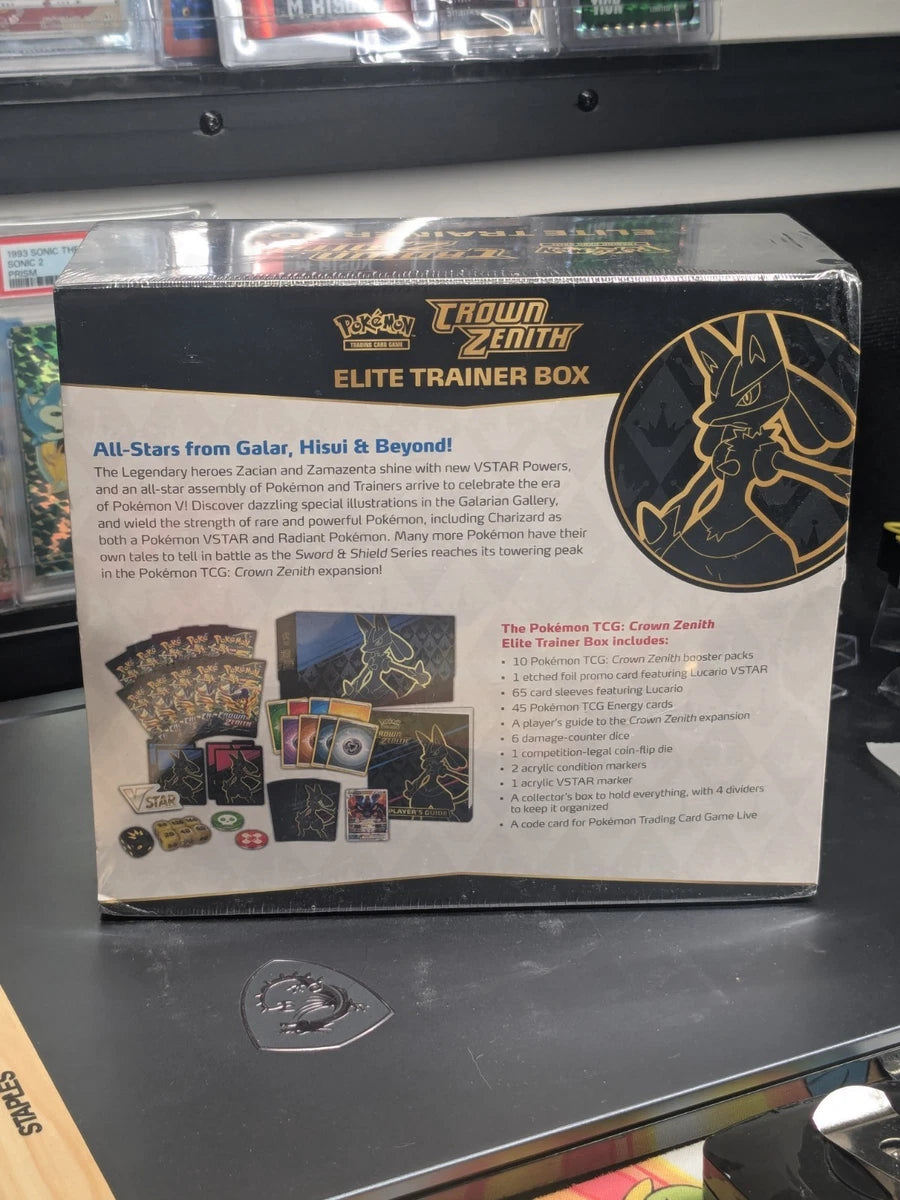 SEALED Pokemon TCG Sword & Shield Crown Zenith ETB Elite Trainer Box NEW