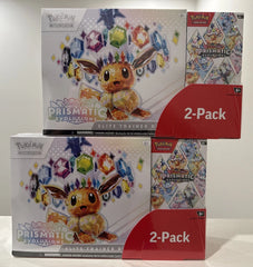 NEW Costco SEALED 2 Pokemon Prismatic Evolutions ETBs + 2 Booster Bundles TCG