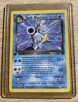 DARK BLASTOISE Pokemon Card- 20/82- 1lst Edition - Team Rocket - NM #2