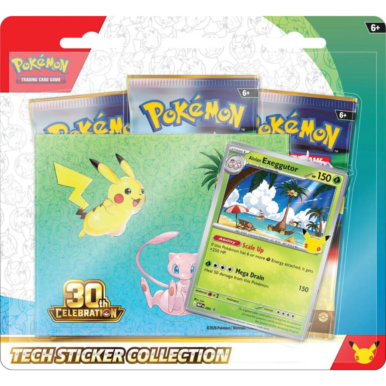 Pokemon 30th Celebration - Tech Sticker Collection