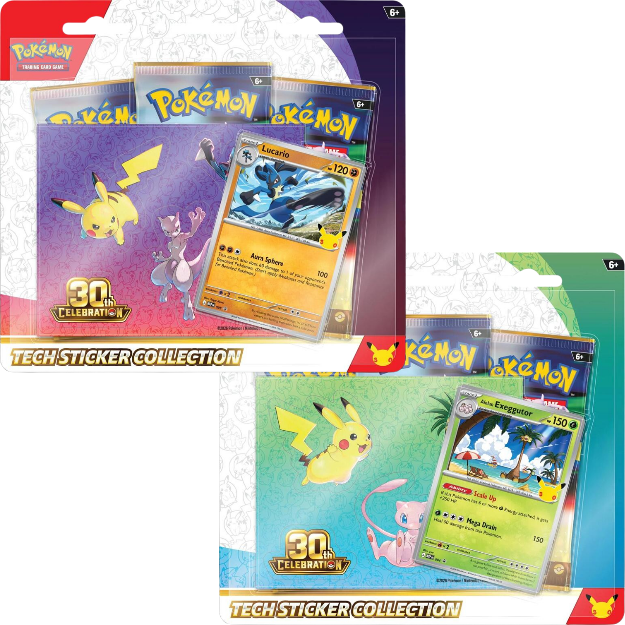 Pokemon 30th Celebration - Tech Sticker Collection