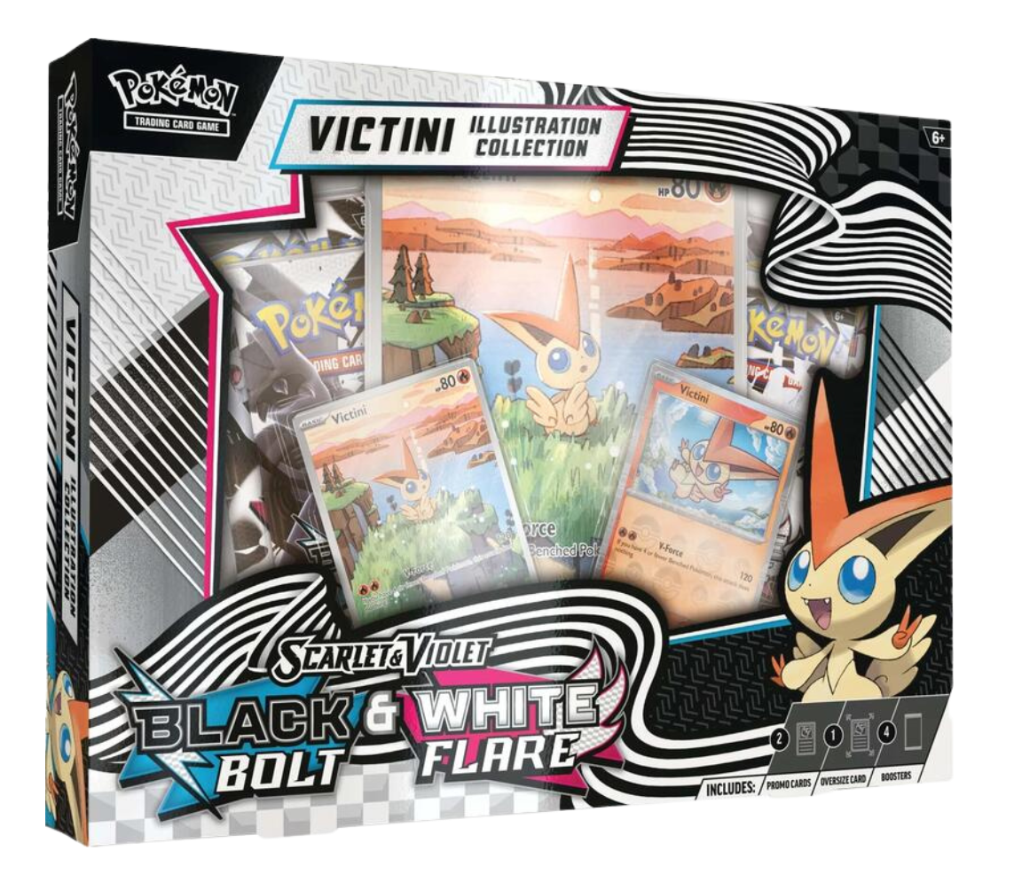 Pokemon Scarlet & Violet - Black Bolt & White Flare Unova Victini Illustration Collection