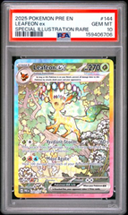 Leafeon ex 144/131 Special Illustration Rare Prismatic Evolutions - 2025 Pokemon - PSA 10
